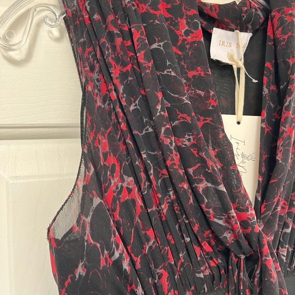 NWT Iries Maxi The Label Sleeveless Tie Neck Bodycon Dress S - Picture 3 of 14